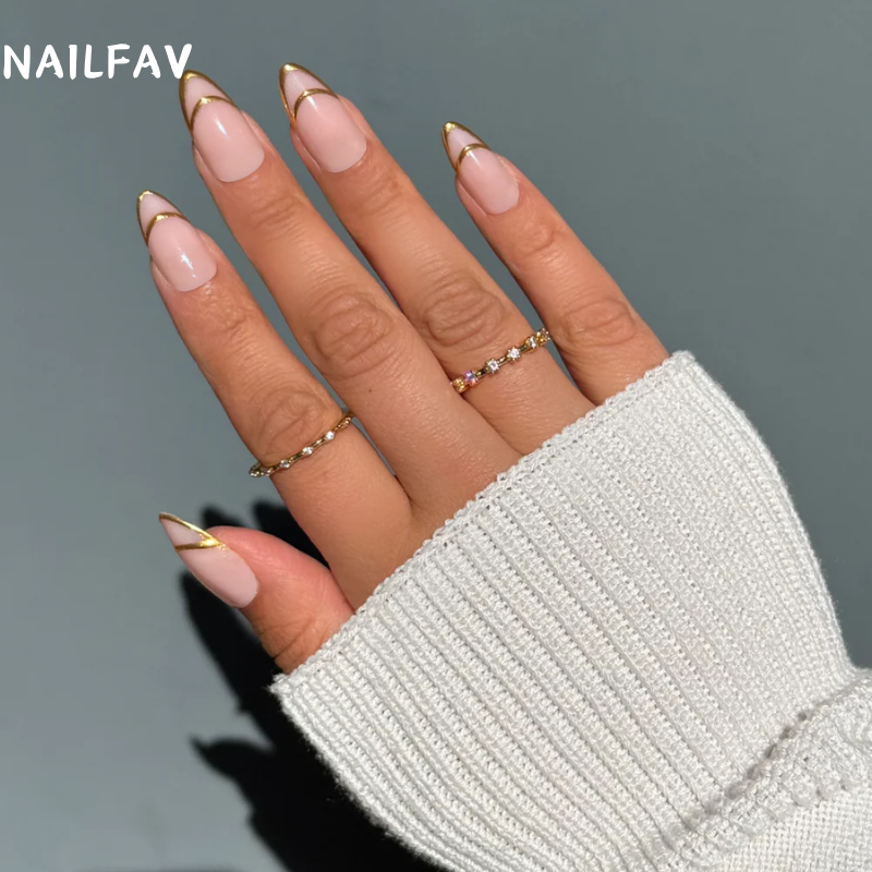 Golden Edge-NailFavPressOnNails