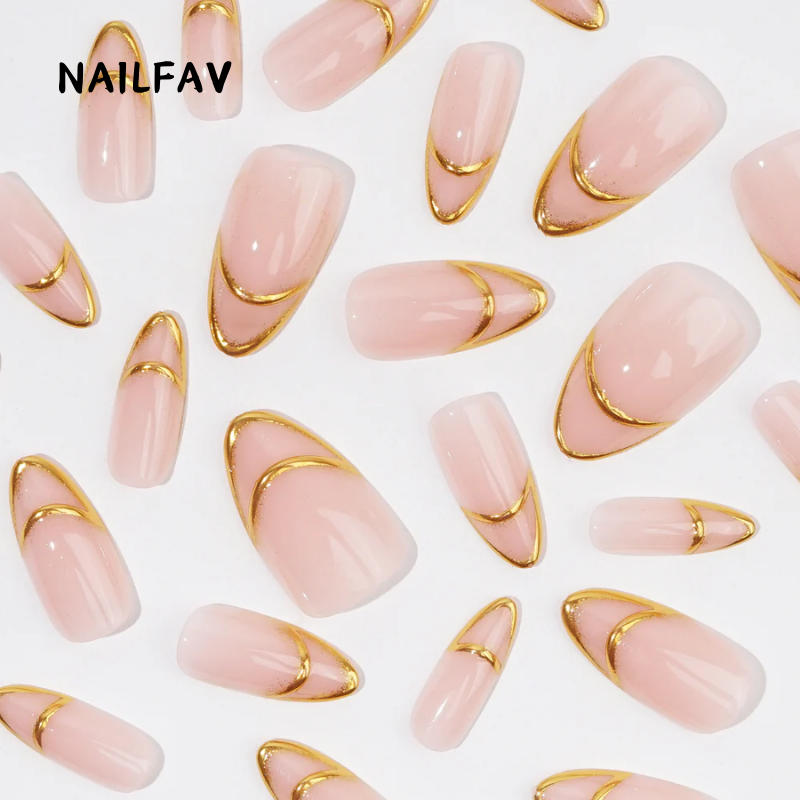 Golden Edge-NailFavPressOnNails