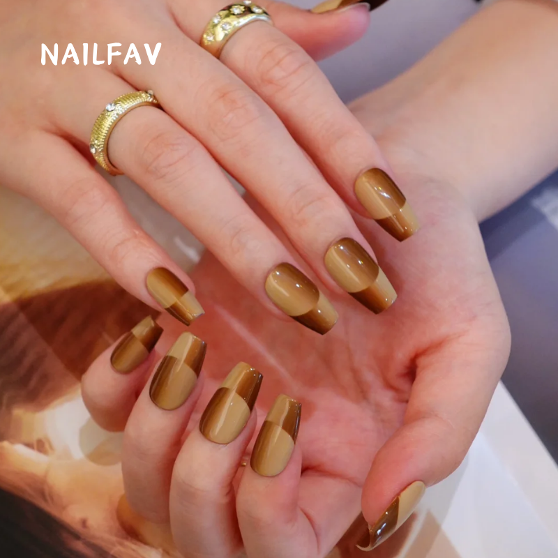 Khaki space-NailFavPressOnNails-01