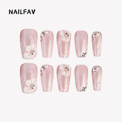 PEARLY BLOSSOM-NailFavPressOnNails