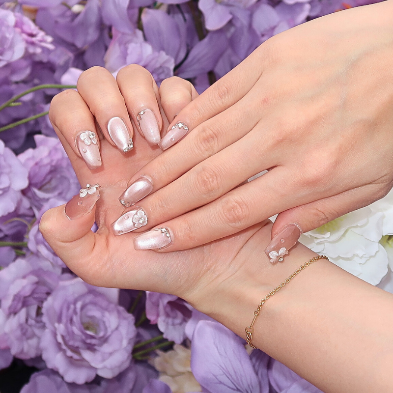 PEARLY BLOSSOM-NailFavPressOnNails