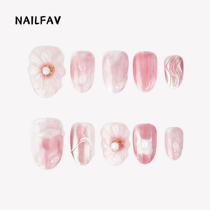 PETAL SHIMMER-NailFavPressOnNails