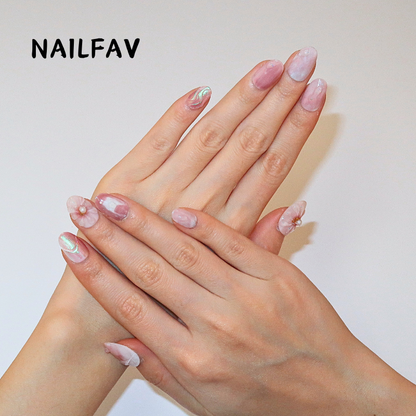 PETAL SHIMMER-NailFavPressOnNails