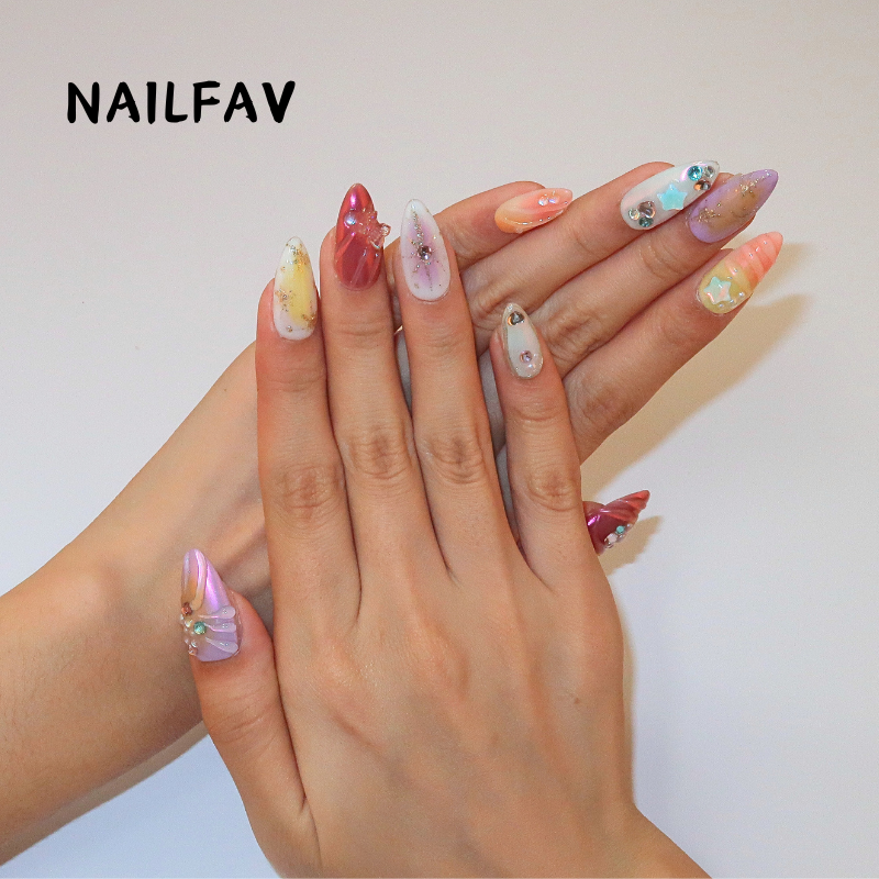 RAINBOW DREAMSCAPE-NailFavPressOnNails