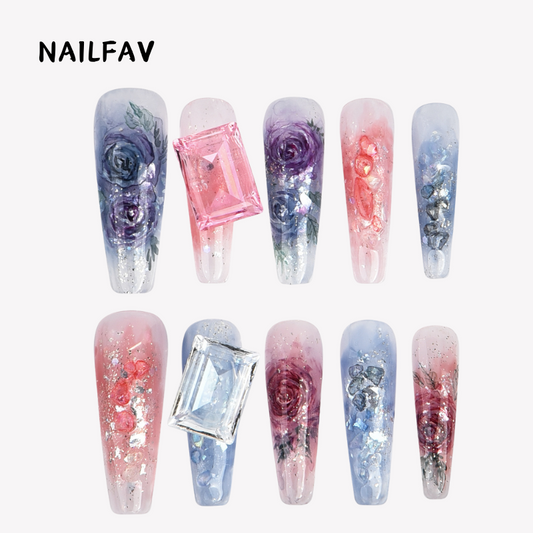 ROSE GARDEN-NailFavPressOnNails