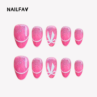 Sparkly Pink-NailFavPressOnNails-01