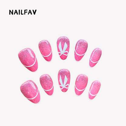 Sparkly Pink-NailFavPressOnNails-02